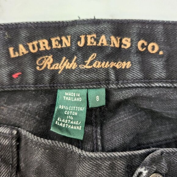 Ralph Lauren Jeans Co. Classic Bootcut Black Denim Jeans Women's 8 - Picture 6 of 9